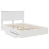 vidaXL Storage Bed with Headboard White 140 x 190 cm Engineered Wood