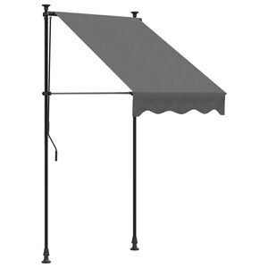 vidaXL Retractable Awning Anthracite 100x150 cm Fabric and Steel