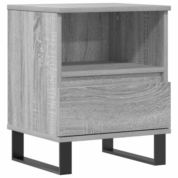 vidaXL Bedside Cabinet Grey Sonoma 40x35x50 cm Engineered Wood