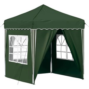 vidaXL Pop-up Party Tent Green 195 x 195 x 245 cm Oxford Fabric