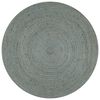 vidaXL Handmade Rug Jute Round 120 cm Olive Green