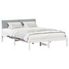 vidaXL Bed frame White and light grey 140 x 200 cm Solid pine wood