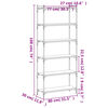 vidaXL Bookcase 6-Tier Brown Oak 80x30x188 cm Engineered Wood