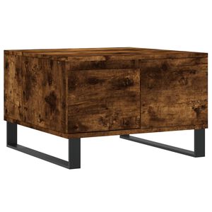 vidaXL Coffee Table Smoked Oak 55x55x36.5 cm Engineered Wood