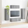 vidaXL TV Cabinet Set Wall-mounted 3 pcs Grey Sonoma Engineered Wood