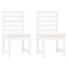vidaXL Garden Chairs 2 pcs White 50x48x91.5 cm Solid Wood Pine