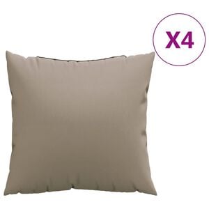 vidaXL Sofa Cushions 4 pcs Taupe 60x60 cm Fabric