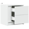 vidaXL Bedside Cabinets with LED Lights 2 pcs White Engineered Wood