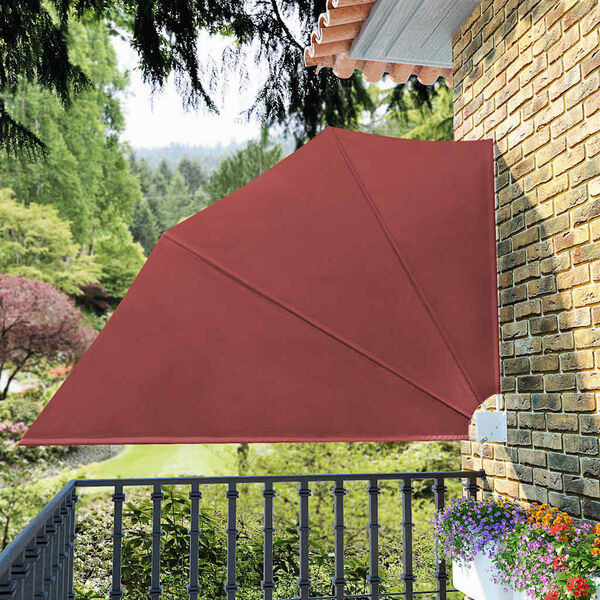 vidaXL Collapsible Balcony Side Awning Terracotta 160x240 cm