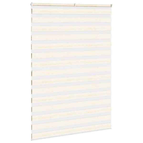 vidaXL Zebra Blind Marble Beige 165x200 cm Fabric Width 160.9 cm Polyester