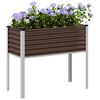 vidaXL Garden Planter Brown 100x45x90 cm Steel