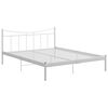 vidaXL Bed Frame without Mattress White Metal 140x200 cm