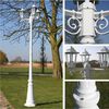 vidaXL Garden Light Post 3-arms 215 cm White Aluminium