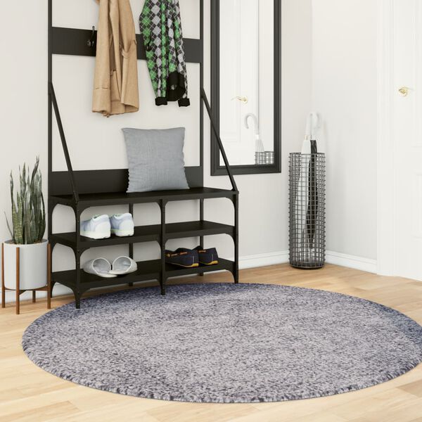 vidaXL Shaggy Rug PAMPLONA High Pile Modern Blue &Oslash; 200 cm
