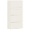 vidaXL File Cabinet White 90x40x220 cm Steel