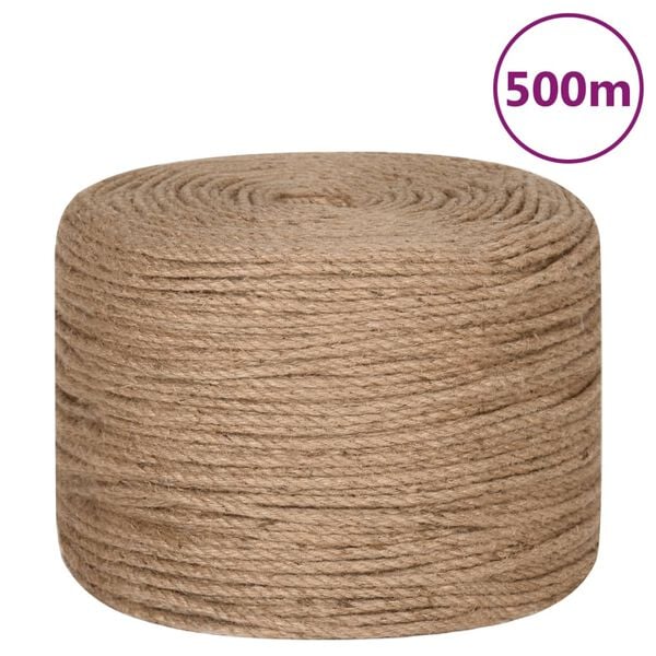 vidaXL Rope 100% Jute 8 mm 500 m