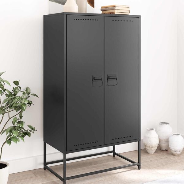 vidaXL Cabinet Handles 2 pcs Black 85 x 45 mm Metal