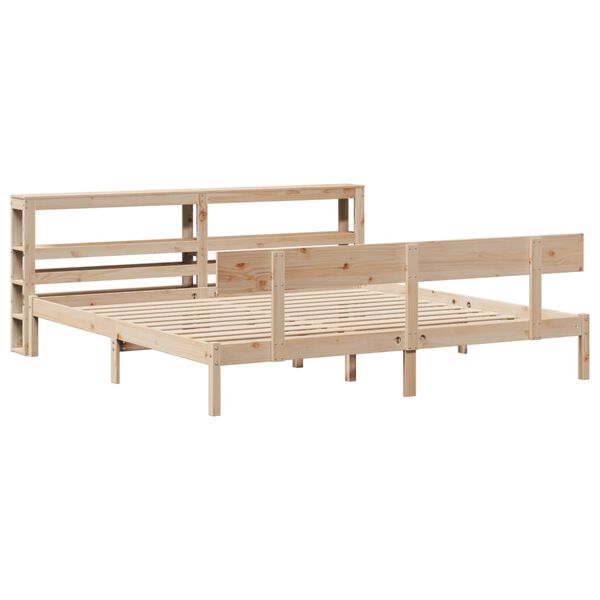 vidaXL Bed Frame without Mattress 200x200 cm Solid Wood Pine