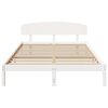 vidaXL Bed Frame with Headboard White 140 x 200 cm Solid Pine Wood