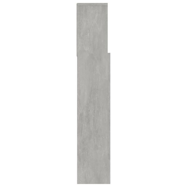 vidaXL Headboard Cabinet Concrete Grey 180x19x103.5 cm