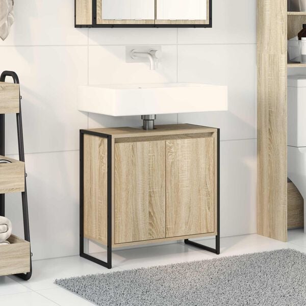 vidaXL Bathroom Cabinet Sonoma 60 x 30 x 60 cm Engineered Wood