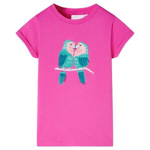 vidaXL Kids' T-shirt Dark Pink 104
