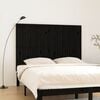 vidaXL Wall Headboard Black 166x3x110 cm Solid Wood Pine