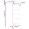 vidaXL Sliding Door Natural 86 x 211 cm Solid Pine Wood and Glass