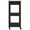 vidaXL Kitchen Trolley Plain Black 88.5 x 40 x 60 cm