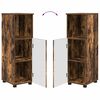 vidaXL Bathroom Furniture Set 3 pcs Smoked Oak Engineered wood & Metal