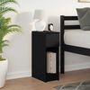 vidaXL Bedside Cabinet with Drawer Black Oak 20x36x60 cm