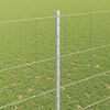 vidaXL Fence with Post Silver 1.6 x 25 m Steel