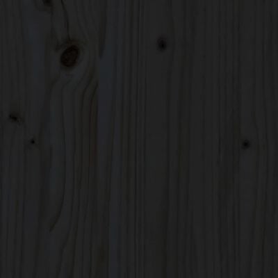 vidaXL Headboard Black 156x4x100 cm Solid Wood Pine