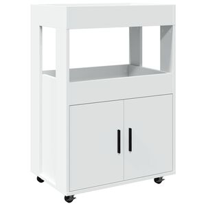 vidaXL Bar Cart White 60x39,5x89 cm Engineered Wood