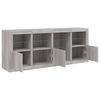 vidaXL Sideboard with LED Lights Grey Sonoma 164x37x67 cm
