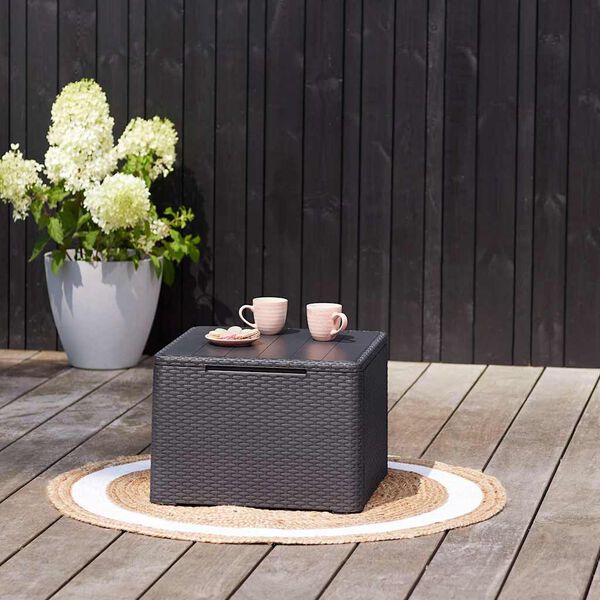Keter Garden Storage Table Box Claire Graphite
