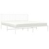 vidaXL Metal Bed Frame without Mattress with Headboard White 183x213cm