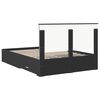 vidaXL Bed Frame with Headboard Black 140 x 190 cm Engineered Wood