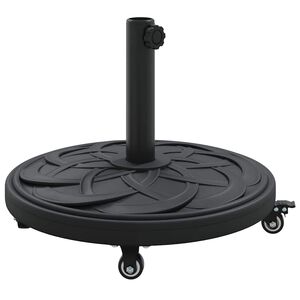 vidaXL Parasol Base 15.35 kg Black Iron Circular