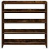 vidaXL Shoe Rack Smoked Oak 80x25x81 cm Engineered Wood