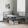 vidaXL Metal Bed Frame without Mattress with Footboard&nbsp;Black 100x200cm