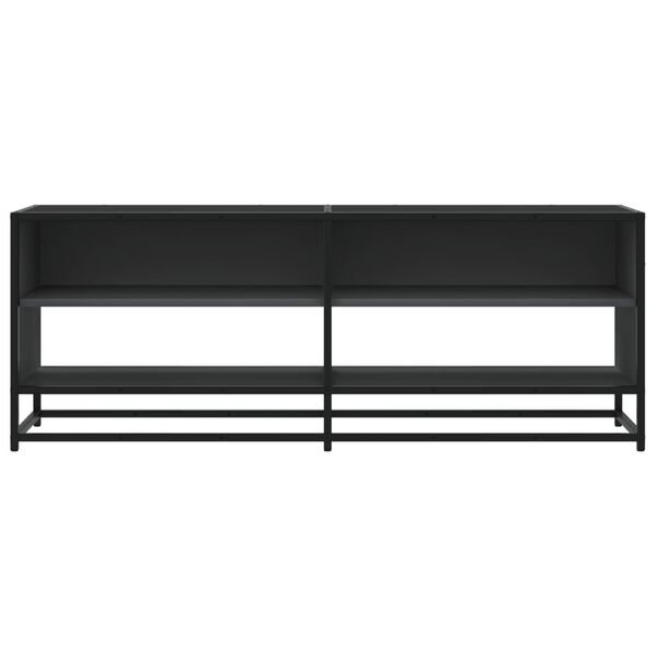 vidaXL TV Cabinet Black 120.5x40x46 cm Engineered Wood and Metal
