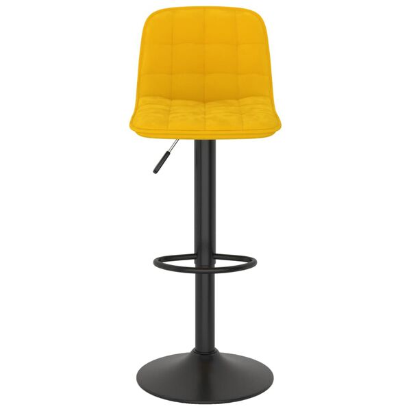 vidaXL Bar Stools 2 pcs Yellow Velvet