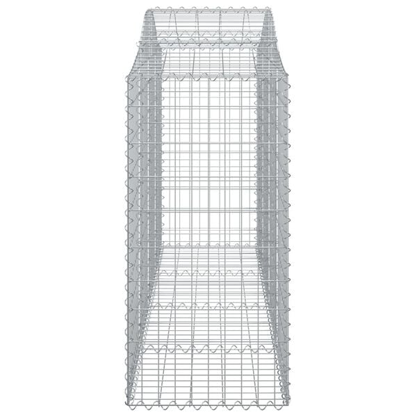 vidaXL Arched Gabion Basket 200x50x100/120 cm Galvanised Iron
