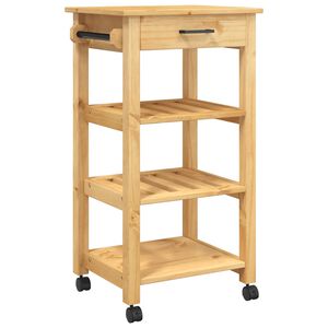 vidaXL Kitchen Trolley MONZA 48x40x88.5 cm Solid Wood Pine