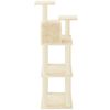 vidaXL Cat Tree with Sisal Scratching Posts Cream 118.5 cm