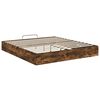 vidaXL Ottoman Bed Frame Smoked Oak 203 x 160 x 25 cm Engineered Wood