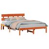 vidaXL Bed Frame with Headboard Brown 140 x 200 cm Solid Pine wood
