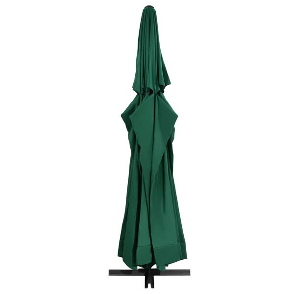 vidaXL Garden Parasol with Aluminium Pole 600 cm Green