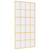 vidaXL Sliding Door Gold 102.5x205 cm Clear ESG Glass and Aluminium